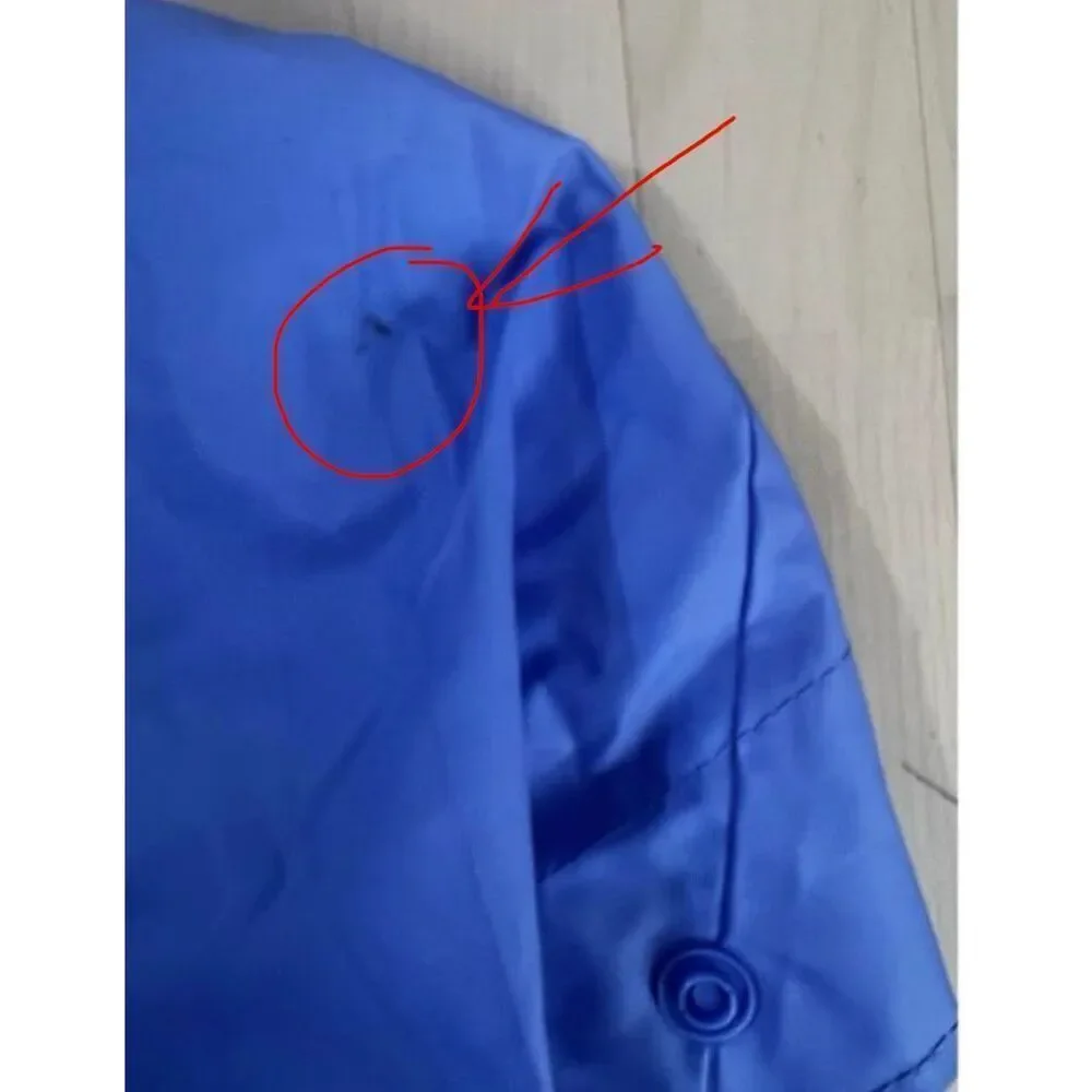 Columbia Youth Rain Jacket Size M Youth Blue Hooded Waterproof Zipper Front